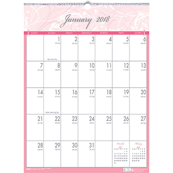 House of Doolittle Recycled Breast Cancer Awareness Monthly Wall Calendar, 16 1/2 x 12, 2019