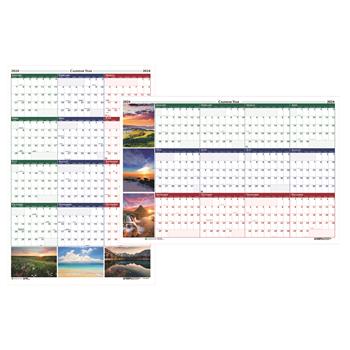 House of Doolittle Recycled Earthscapes Nature Scene Reversible Yearly Wall Calendar, 24 in x 37 in, 2024