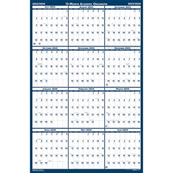House of Doolittle Poster Style Reversible/Erasable Academic Yearly Calendar, 24 x 37, 2023-2024