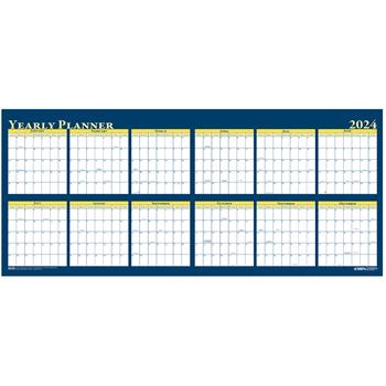 House of Doolittle Recycled Reversible Yearly Wall Planner, 60 in x 26 in, 2024