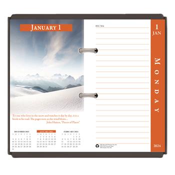 House of Doolittle Desk Calendar Refill, 12 Month, 3-1/2&quot; x 6&quot;, Earthscapes, Jan 2024 - Dec 2024