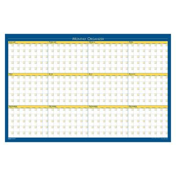 House of Doolittle 100% Recycled 12-Month Laminated Planning Board, 36 x 24