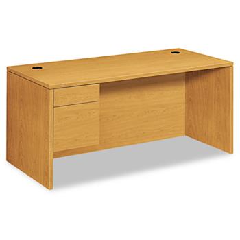 HON 10500 Series 3/4-Height Pedestal Desk, 66 x 30 x 29-1/2, Harvest