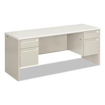 HON 38000 Series Kneespace Credenza, 72w x 24d x 29 1/2h, Silver Mesh/Light Gray