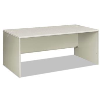 HON 38000 Series Desk Shell, 72&quot; Wide, Silver Mesh/Light Gray
