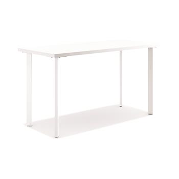 HON Coze Table Desk, 42&quot;W x 24&quot;D, Designer White Laminate, Designer White Leg Finish