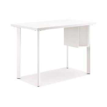 HON Coze Table Desk, U-Storage, 42&quot;W x 24&quot;D, Designer White Laminate, Designer White Leg Finish