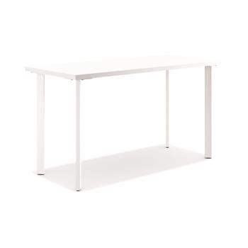 HON Coze Table Desk, 48&quot;W x 24&quot;D, Designer White Laminate, Designer White Leg Finish