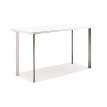 HON Coze Table Desk, 48&quot;W x 24&quot;D, Designer White Laminate, Silver Leg Finish
