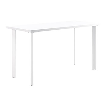 HON Coze Table Desk, 54&quot;W x 24&quot;D, Designer White Laminate, Designer White Leg Finish