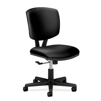 HON Volt Task Chair, Center-Tilt, Tension, Lock, Black Bonded Leather