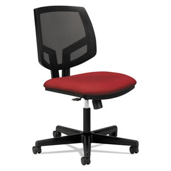 HON Volt Series Mesh Back Task Chair with Synchro-Tilt, Crimson Fabric