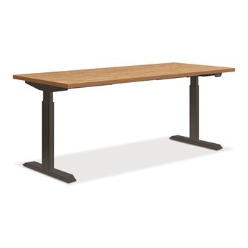 HON Coze Worksurface, Height Adjustable Base, 48&quot;W x 24&quot;D, Natural Recon