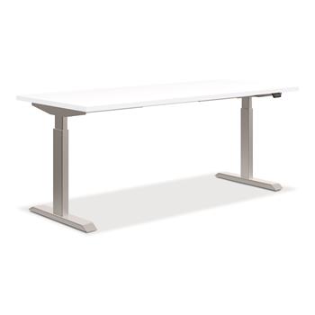 HON Coze Worksurface, Height Adjustable Base, 54&quot;W x 24&quot;D, Design White