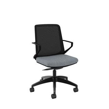 HON Cliq Seating, Task Cylinder, Fixed Arm, Apex 25 Upholstered Seat