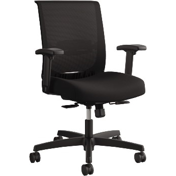 HON Mesh Mid-Back Task Chair, Synchro Tilt &amp; Seat Glide, Black