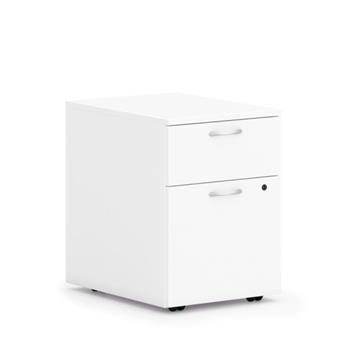 HON Voi Mobile Pedestal, 1 Box/1 File Drawers, 15-3/4 in. W x 20-11/16 in. D x 21-7/16 in. H, Designer White Finish