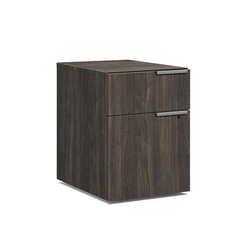 HON Voi Mobile Pedestal, 1 Box/1 File Drawer, 15-3/4 in. W x 20-11/16 in. D x 21-7/16 in. H, Florence Walnut Finish