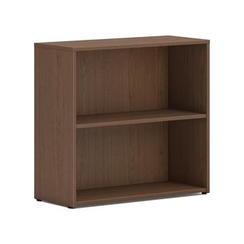 HON Mod Bookcase, 2 Shelves, 30&quot;W x 13&quot;D x 29&quot;H, Sepia Walnut Finish