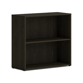HON Mod Bookcase, 2 Shelves, 30&quot;W x 13&quot;D x 29&quot;H, Java Oak Finish