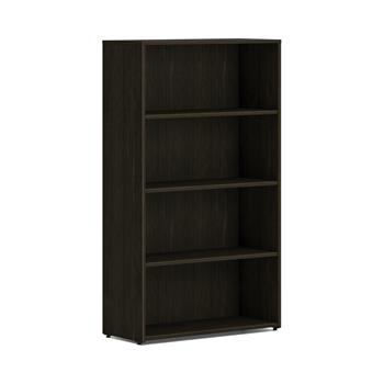 HON Mod Bookcase, 4 Shelves, 30&quot;W x 13&quot;D x 53&quot;H, Java Oak Finish