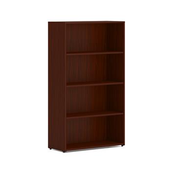 HON Mod Bookcase, 4 Shelves, 30&quot;W x 13&quot;D x 53&quot;H, Traditional Mahogany Finish