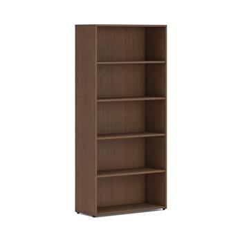 HON Mod Bookcase, 5 Shelves, 30&quot;W x 13&quot;D x 65&quot;H, Sepia Walnut Finish