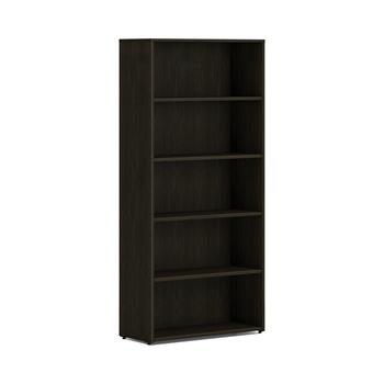 HON Mod Bookcase, 5 Shelves, 30&quot;W x 13&quot;D x 65&quot;H, Java Oak Finish