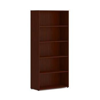 HON Mod Bookcase, 5 Shelves, 30&quot;W x 13&quot;D x 65&quot;H, Traditional Mahogany Finish