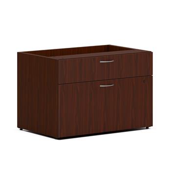 HON Mod Low Personal Credenza, 2 Drawers, 30&quot;W x 20&quot;D x 21&quot;H, Traditional Mahogany Finish