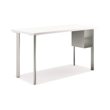 HON Coze Table Desk, U-Storage, 54&quot;W x 24&quot;D, Designer White/Silver