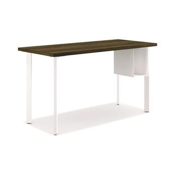 HON Coze Table Desk, U-Storage, 54&quot;W x 24&quot;D, Florence Walnut/Designer White