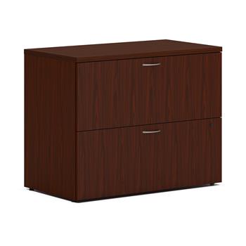 HON Mod Lateral File, 2 Drawers, Removable Top, 36&quot;W x 20&quot;D x 29&quot;H, Traditional Mahogany Finish