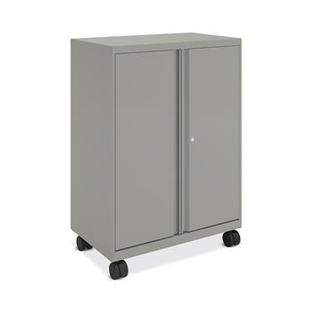 HON SmartLink Mobile Cabinet, Storage Bins, 18&quot;D x 30&quot;W x 42-1/4&quot;H, Platinum Metallic Finish