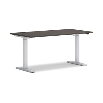 HON Mod Height-Adjustable Desk, 60 in. x 30 in. W, Eta Base, Slate Teak Laminate