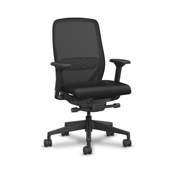 HON Nucleus Recharged Task Chair, Mid-Back, Advanced Synchro-Tilt, 2-Way Adjustable Arms, Lumbar, Black