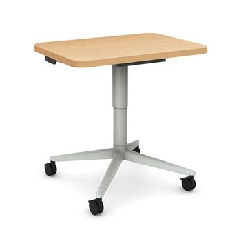 HON Huddle Mobile Laptop Table, 20 in. D x 28 in. W, Natural Maple Laminate