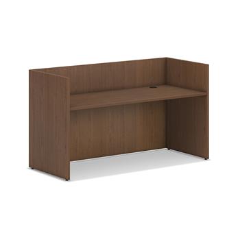 HON Mod Reception Desk Shell, 72&quot;W x 30&quot;D x 41&quot;H, Sepia Walnut Finish