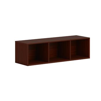 HON Mod Wall Mounted Storage, Open, 48&quot;W x 14&quot;D x 13-1/2&quot;H, Traditional Mahogany Finish