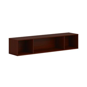 HON Mod Wall Mounted Storage, Open, 66&quot;W x 14&quot;D x 13-1/2&quot;H, Traditional Mahogany Finish
