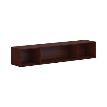 HON Mod Wall Mounted Storage, Open, 72&quot;W x 14&quot;D x 13-1/2&quot;H, Traditional Mahogany Finish