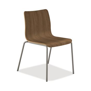 HON Ruck Chair, Pinnacle Laminate Shell/Textured Silver Finish