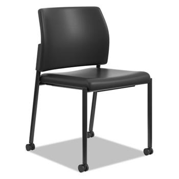 HON Accommodate™ Series Armless Guest Chair, Black Vinyl, 2/Carton