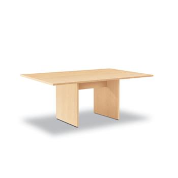 HON Preside Laminate Rectangle Conference Table, 60 in. W x 30 in. D, Natural Maple, Panel Base