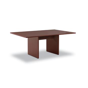 HON Preside Laminate Rectangle Conference Table, 60 in. W x 30 in. D, Mahogany, Panel Base