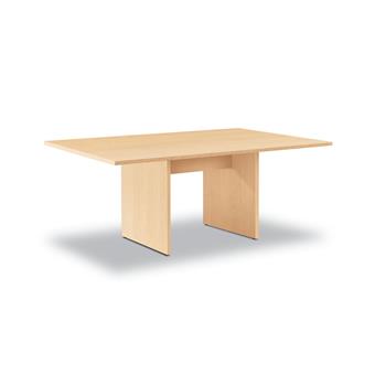 HON Preside Laminate Rectangle Conference Table, 72 in. W x 36 in. D, Natural Maple, Panel Base