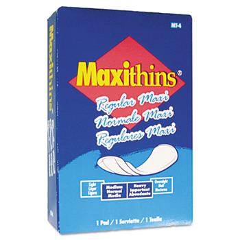 Hospeco Maxithins Sanitary Pads, 100/Carton