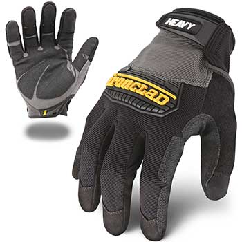 Ironclad Work Gloves, Heavy Utility, Black, Medium