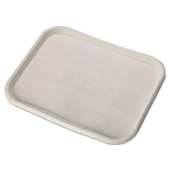 Chinet Savaday Food Trays, Molded Fiber, Rectangular, 14&quot; W x 18&quot; L, White, 100/Carton