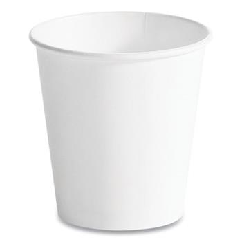 Huhtamaki Single Wall Hot Cups, 10 oz, Paper, White, 1000/Carton